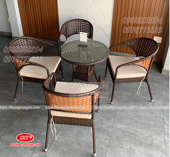 Bộ bàn ghế giả mây BGHTT10