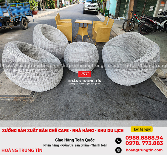 Bộ bàn ghế Mây Nhựa cực đẹp