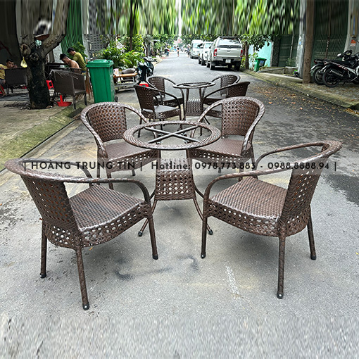 Mẫu bàn ghế nhựa giả mây BGHTT28
