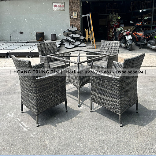 Mẫu bàn ghế nhựa giả mây BGHTT22