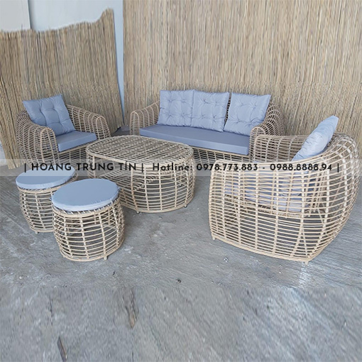 Mẫu bàn ghế nhựa giả mây BGHTT23