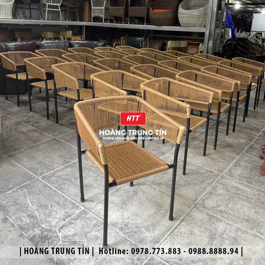 Ghế nhựa giả mây ngoài trời HTT01