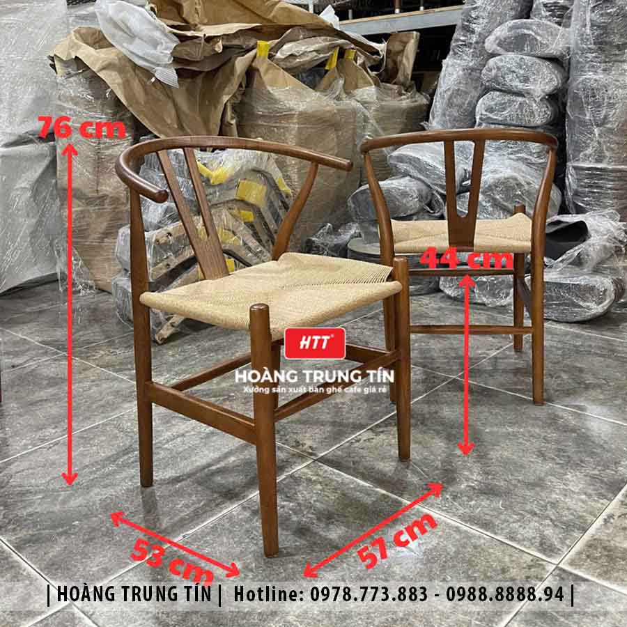 Ghế cafe wishbone gỗ cao cấp HTT01 đẹp giá rẻ 2026