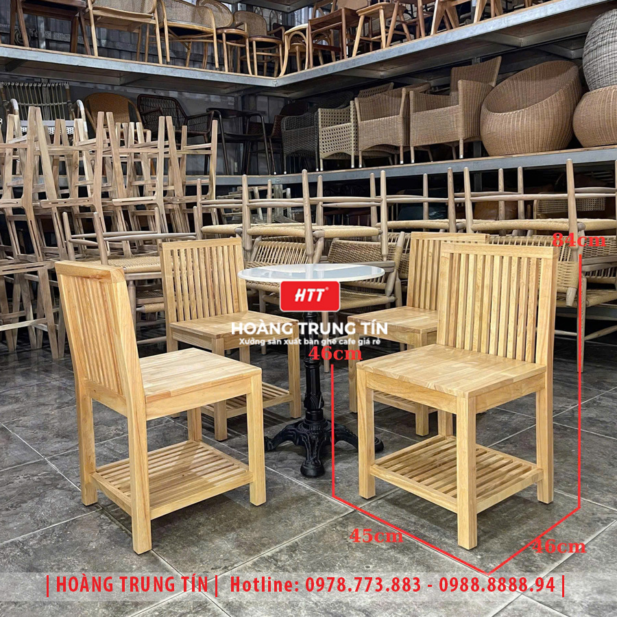 Bàn ghế cafe gỗ cao cấp HTT09 đẹp giá rẻ 2026