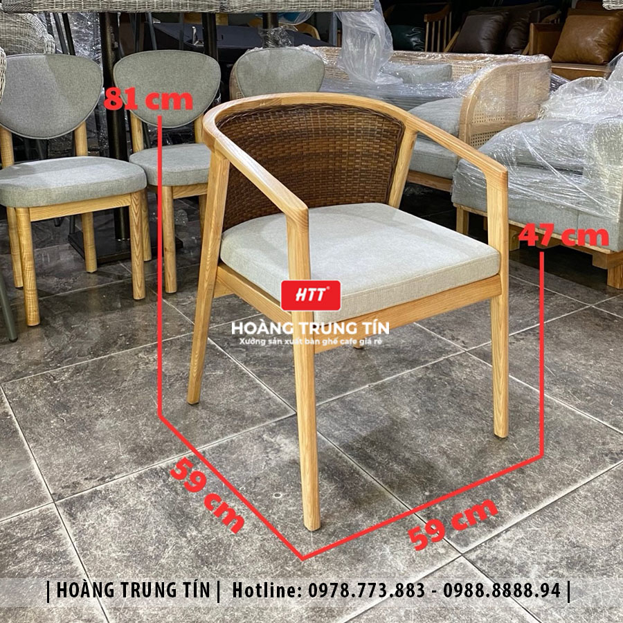 Ghế gỗ nệm cao cấp HTT04 đẹp giá rẻ 2026