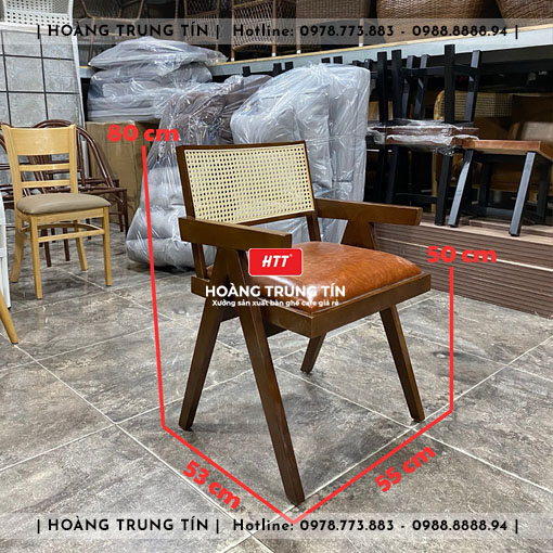 Bàn ghế cafe gỗ nệm HTT016 đẹp giá rẻ 2026