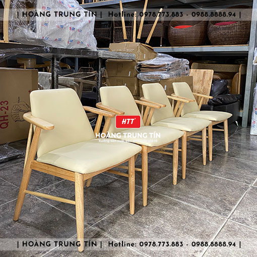 Chi tiết ghế babie cafe gỗ nệm HTT01