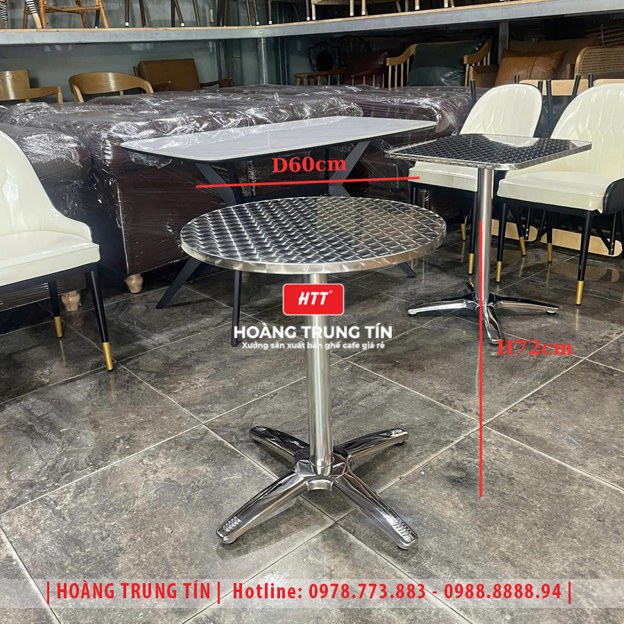 Bàn ghế cafe nhôm ngoài trời HTT01