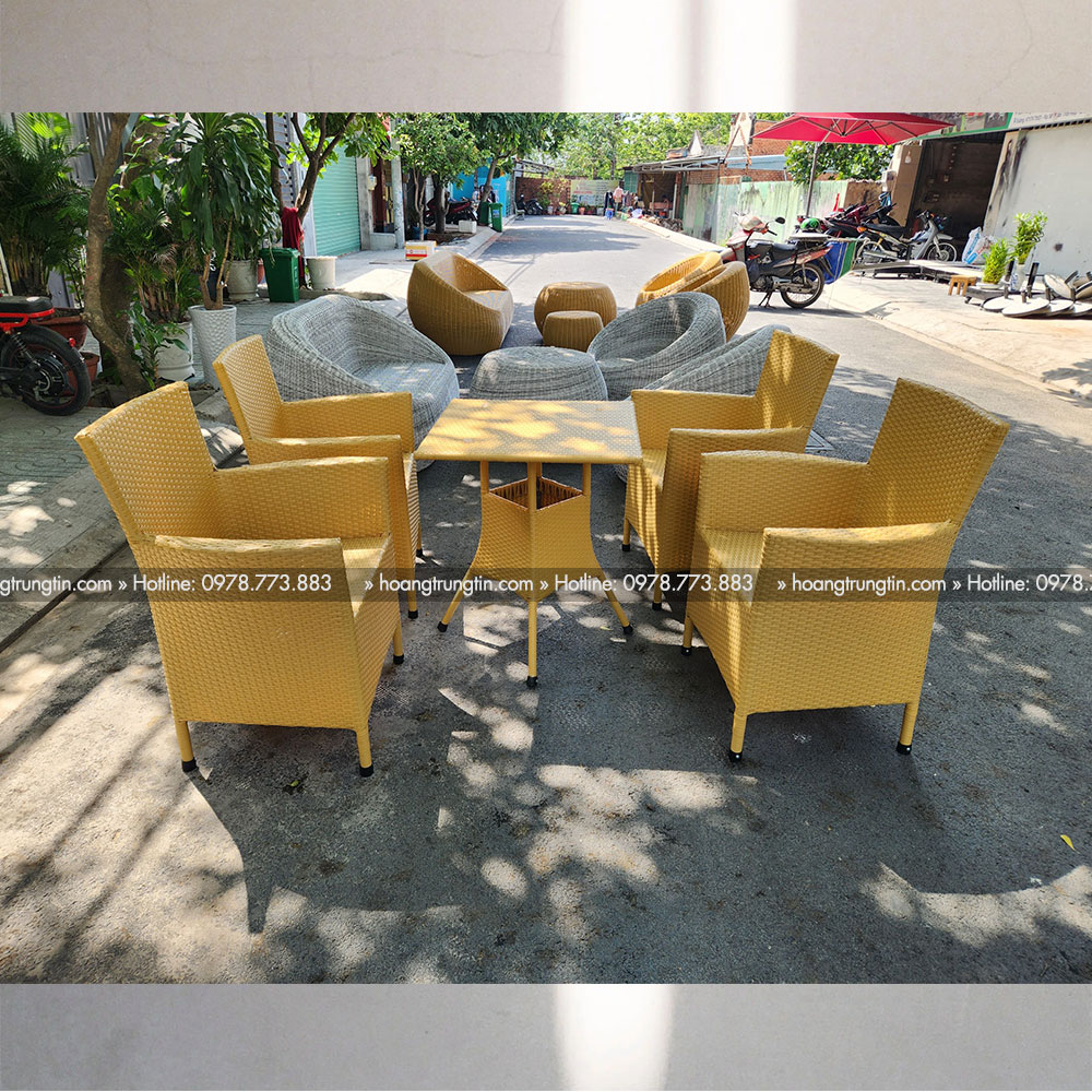 Bộ Bàn Ghế Cafe Ngoài Trời Chống Tia UV