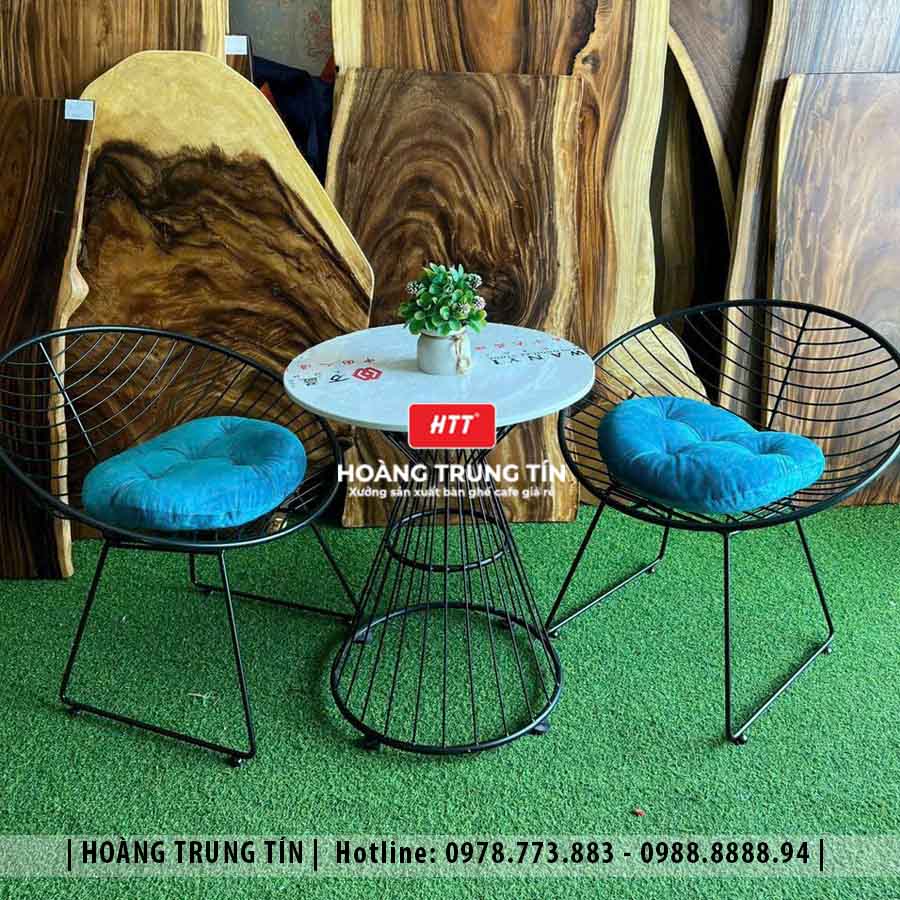 Bàn ghế sắt cafe ngoài trời HTT14