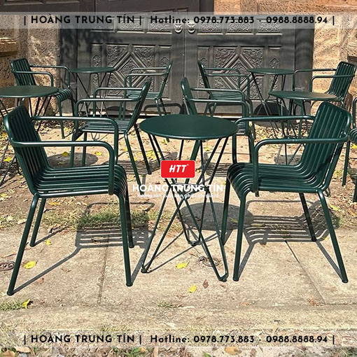 Bàn ghế cafe sắt HTT004