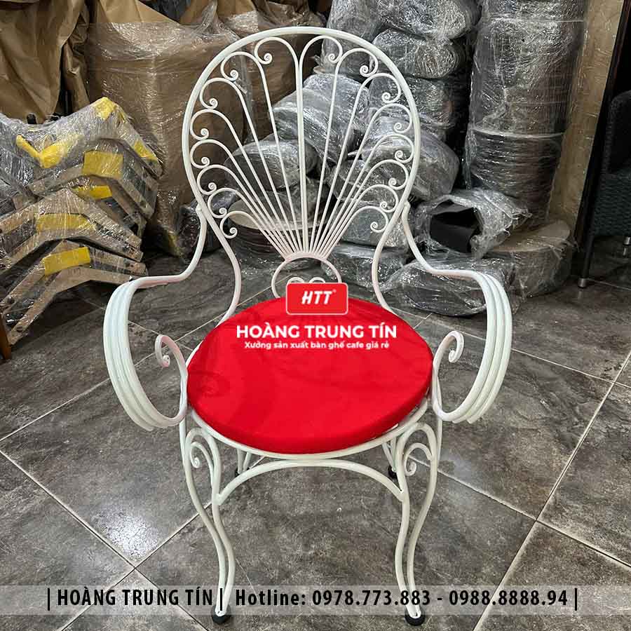 Ghế sắt mỹ nghệ cafe ngoài trời HTT01