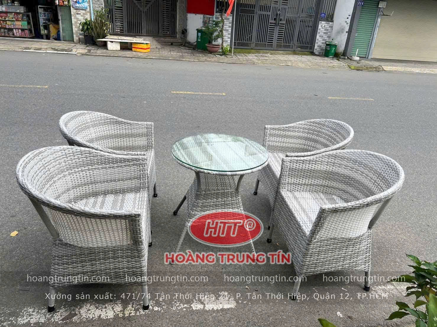ghế đan dây dù cao cấp cafe