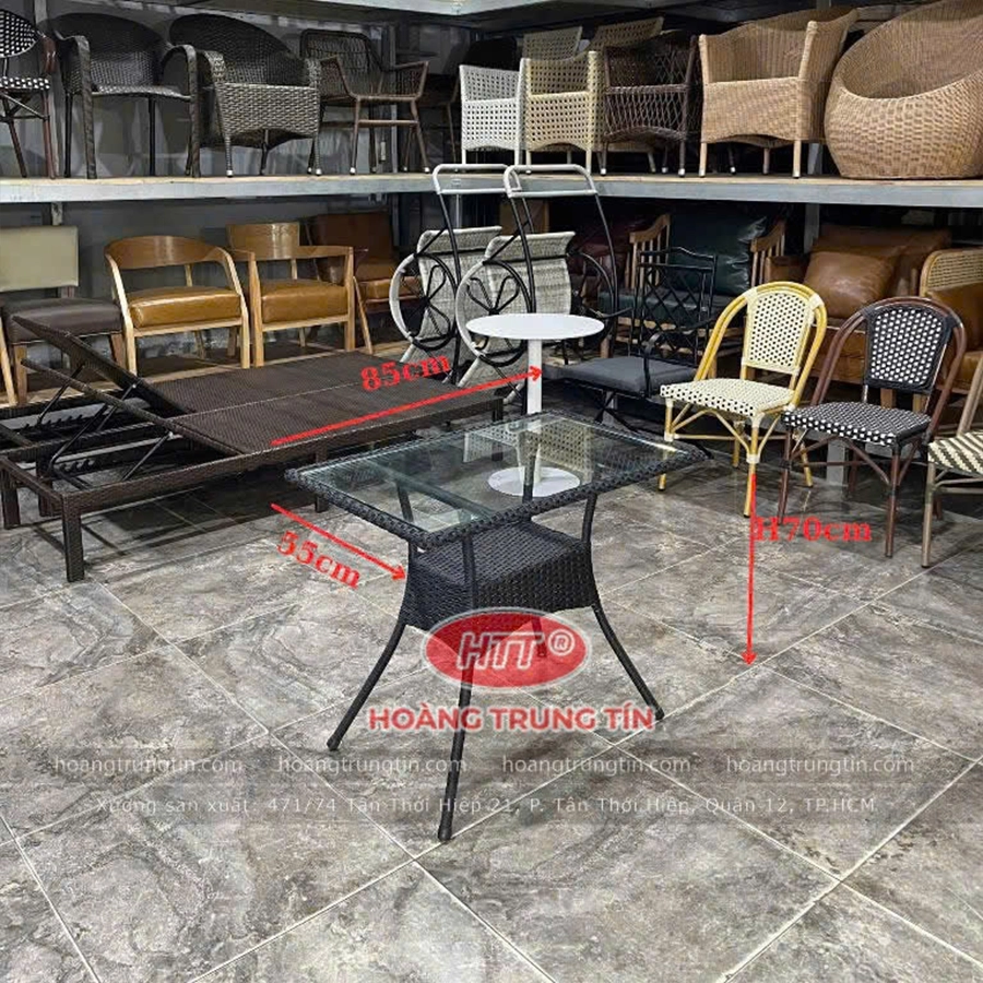 B&agrave;n Ghế Nhựa Giả M&acirc;y HTT 03-6