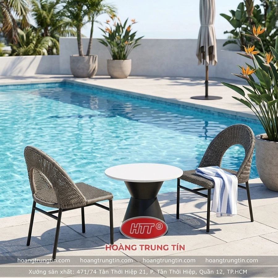 ghế đan nhựa giả m&acirc;y HTT 01-2