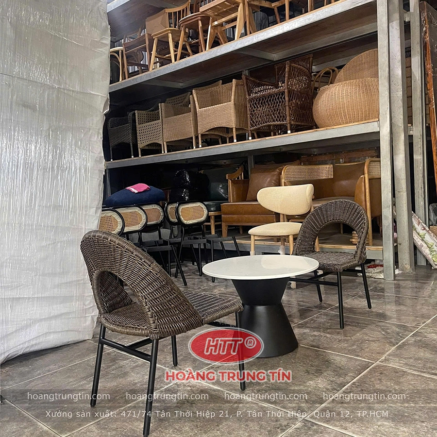Ghế đan nhựa giả mây HTT 01