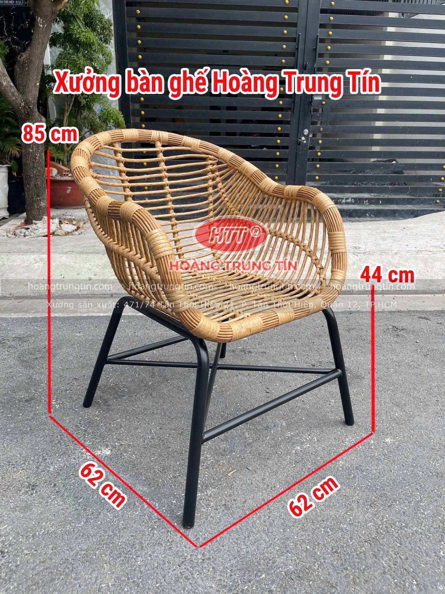 Ghế Nhựa Giả Mây Đan Bó Mía HTT 01