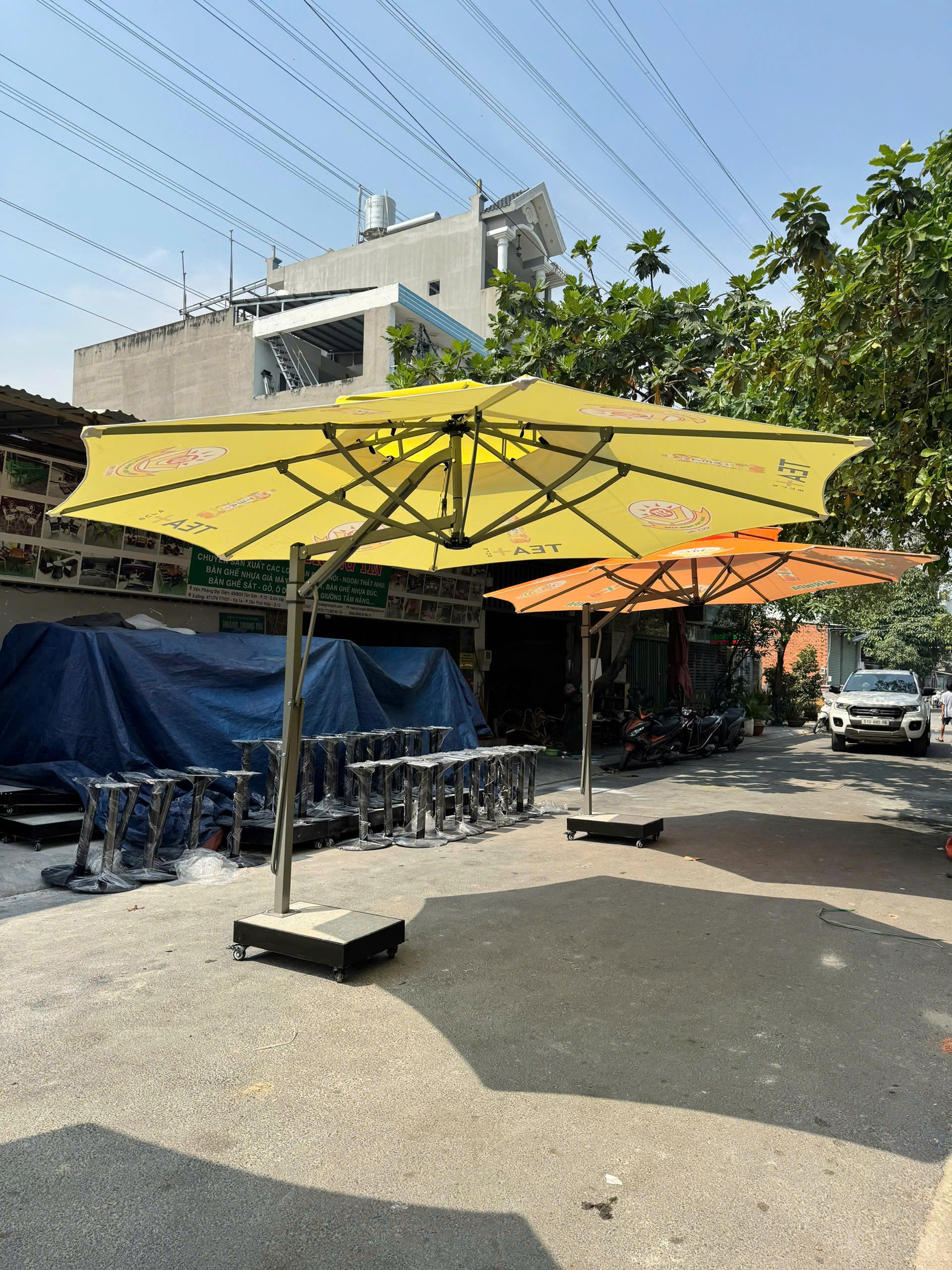 Dù che nắng cafe chính tâm 3m HTT01