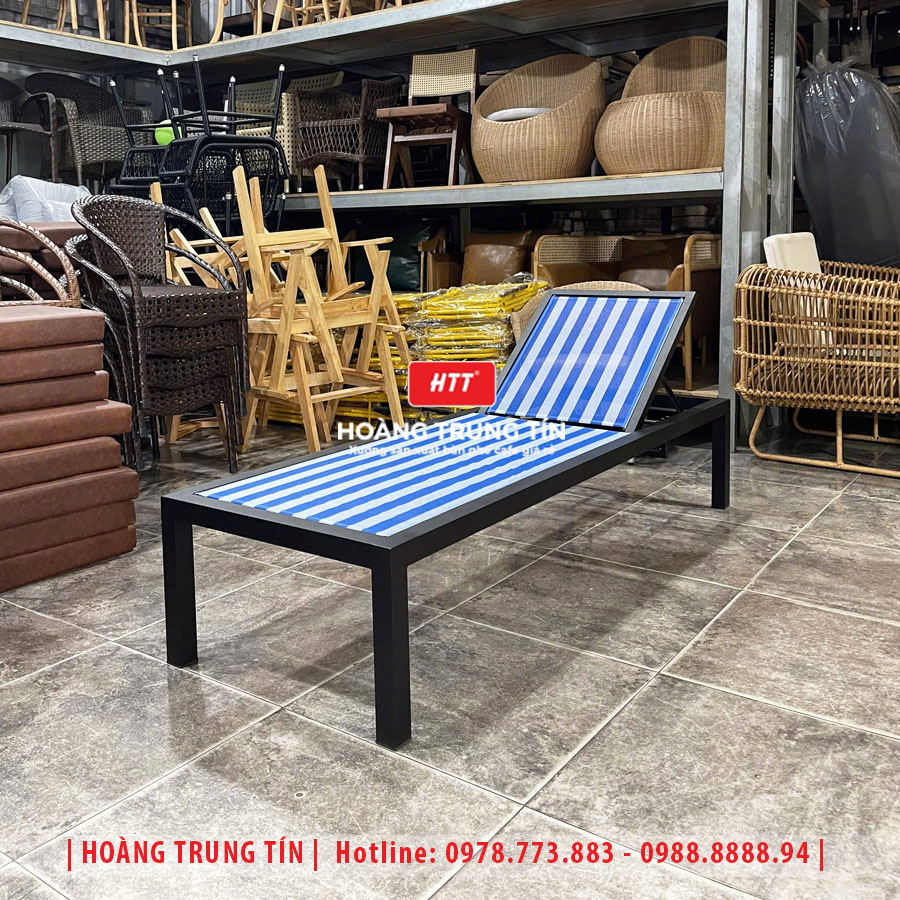 Giường tắm nắng nhôm lươi HTT01