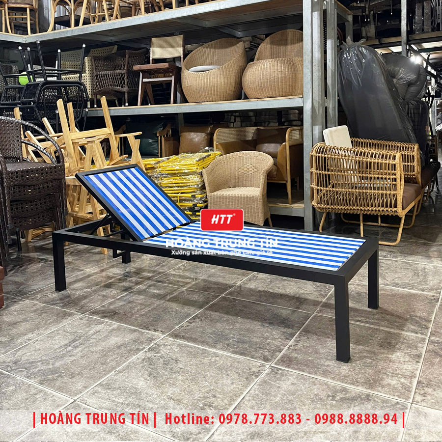 Giường tắm nắng nhôm lươi HTT01