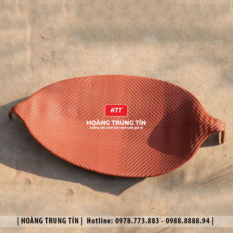 Giường tắm nắng đan nhựa giả mây HTT004