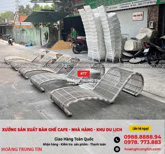 Xưởng sản xuất Giường tắm nắng giả mây