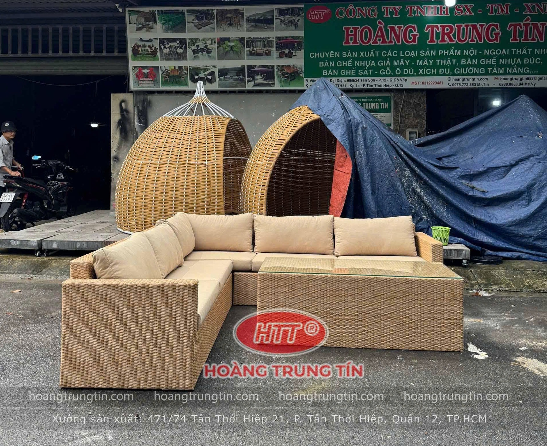 Sofa nhựa giả mây HTT 02 Sofa nhựa giả mây HTT 02