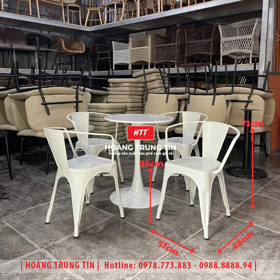 Bàn ghế cafe sắt ngoài trời HTT20