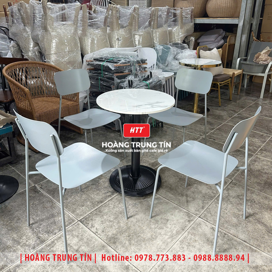 Bàn ghế cafe sắt ngoài trời HTT30