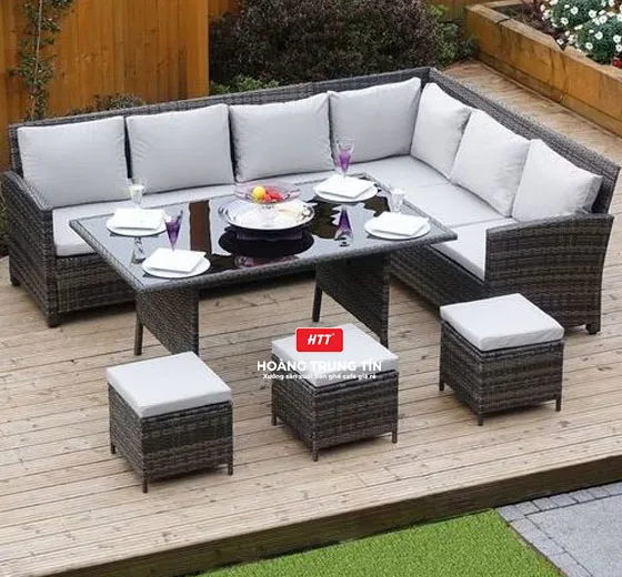 Mẫu Sofa nhựa giả Mây Cao cấp