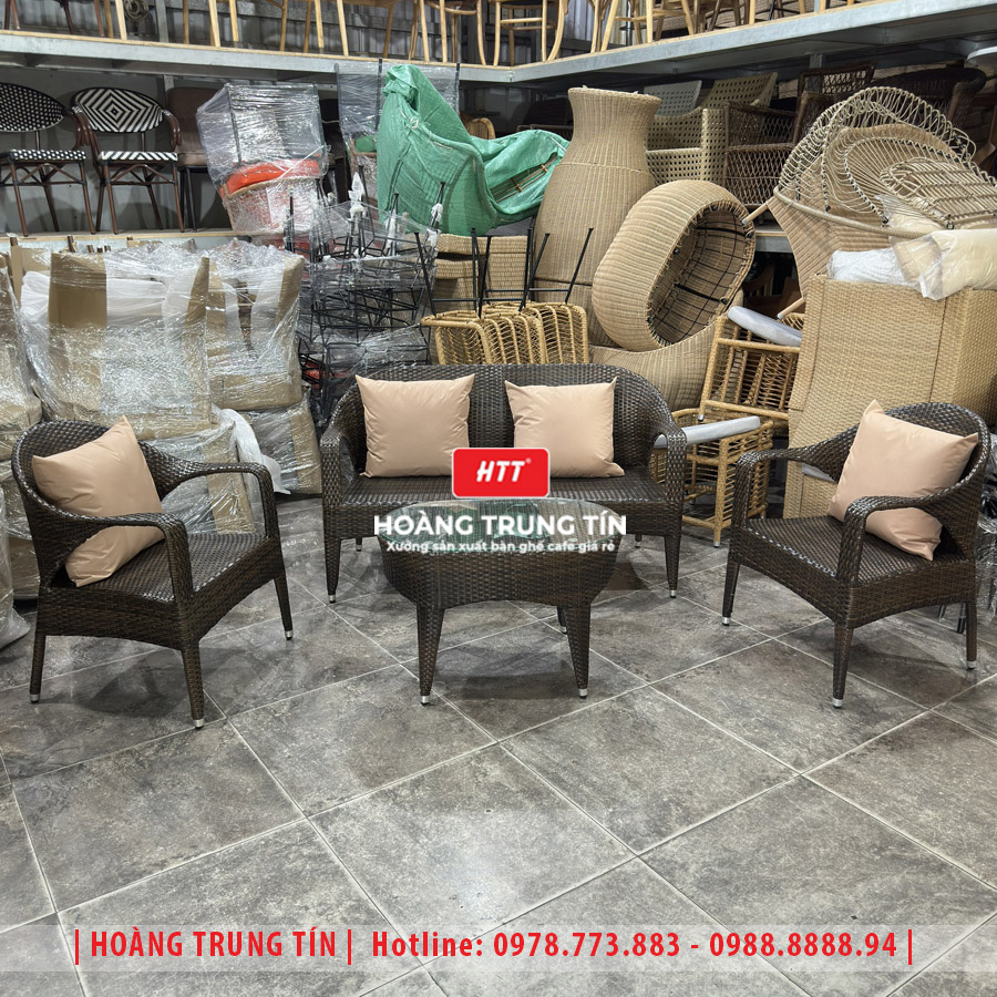 Sofa đan nhựa giả mây HTT085