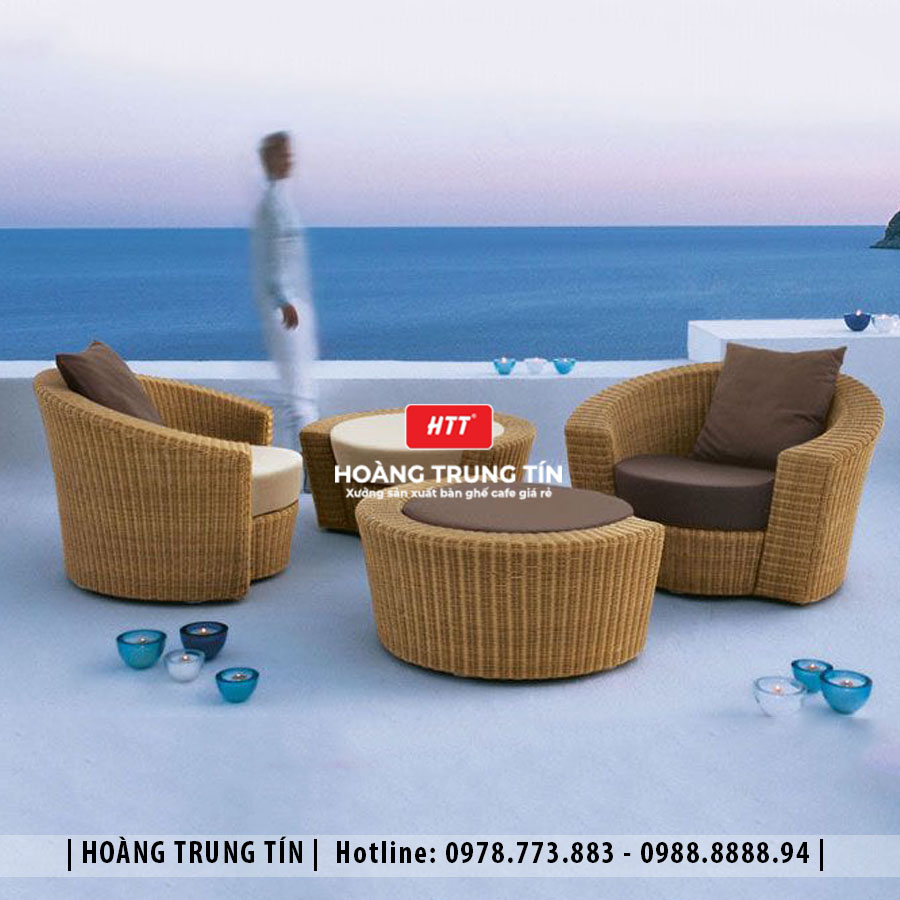 Sofa đan nhựa giả mây HTT062