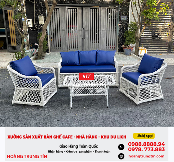 Sofa giả m&acirc;y g&oacute;c L cho qu&aacute;n cafe rộng đẹp 2026