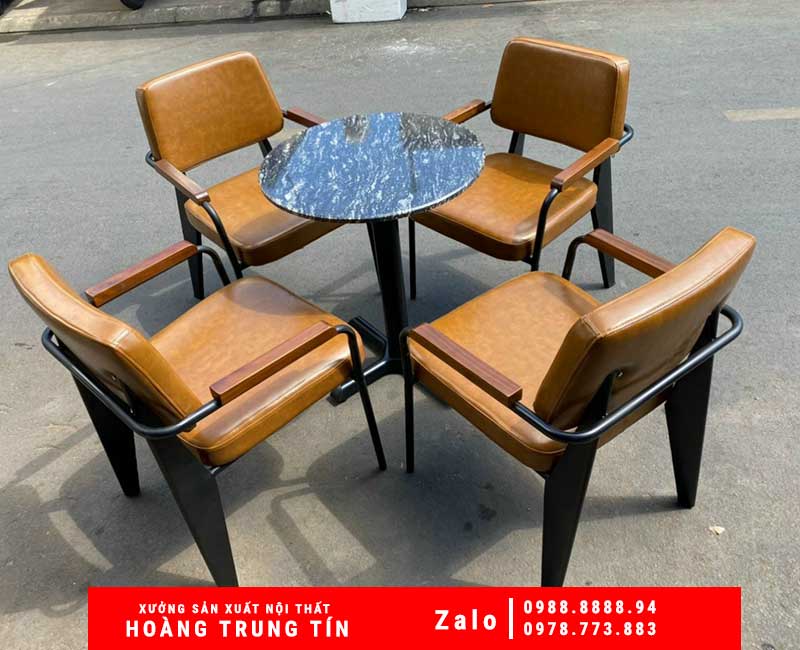 Bộ bàn ghế sofa sắt nệm HTT-02