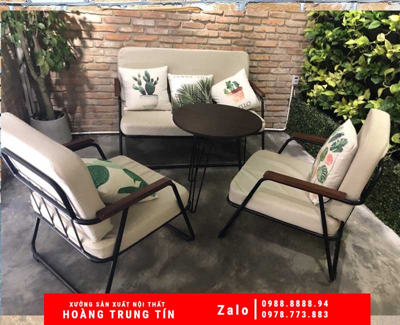 Bộ bàn ghế sofa sắt nệm HTT-10