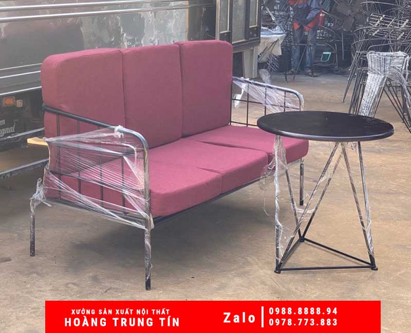 Bộ bàn ghế sofa sắt nệm HTT-02