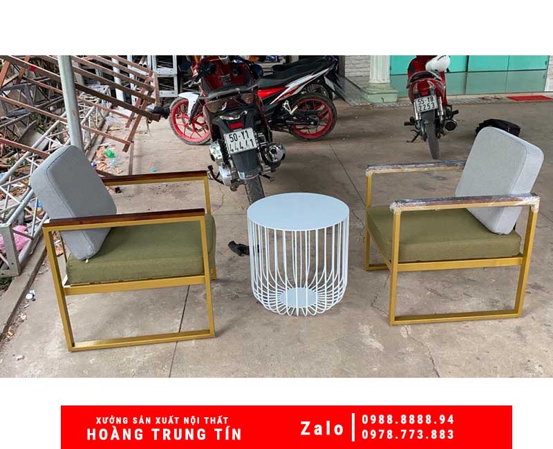 Bộ bàn ghế sofa sắt nệm HTT-02