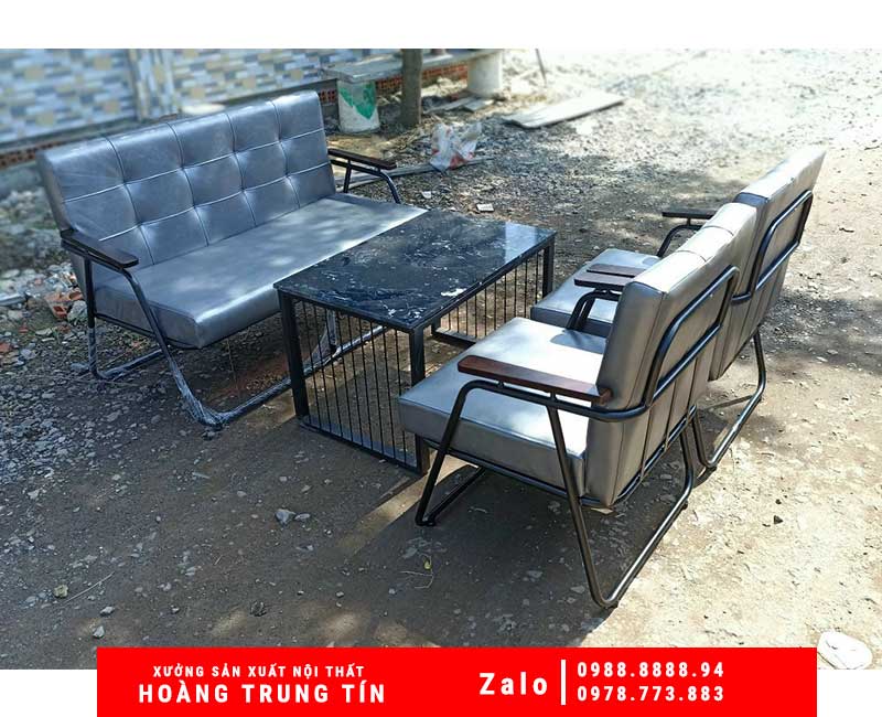 Bộ bàn ghế sofa sắt nệm HTT-02