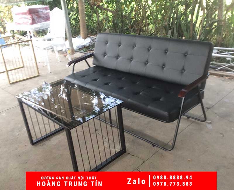Bộ bàn ghế sofa sắt nệm HTT-02
