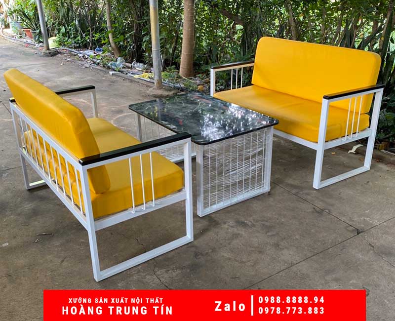 Bộ bàn ghế sofa sắt nệm HTT-20