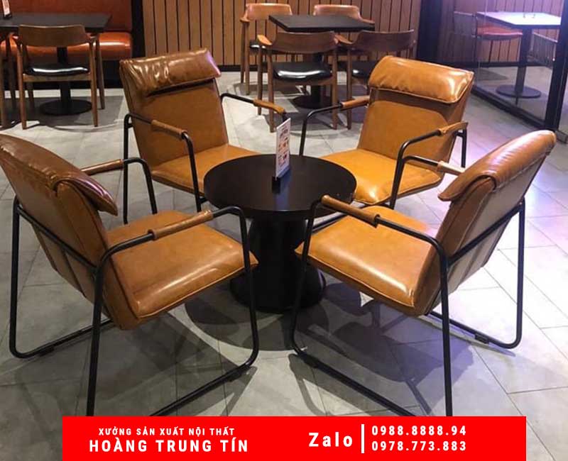 Bộ bàn ghế sofa sắt nệm HTT-24