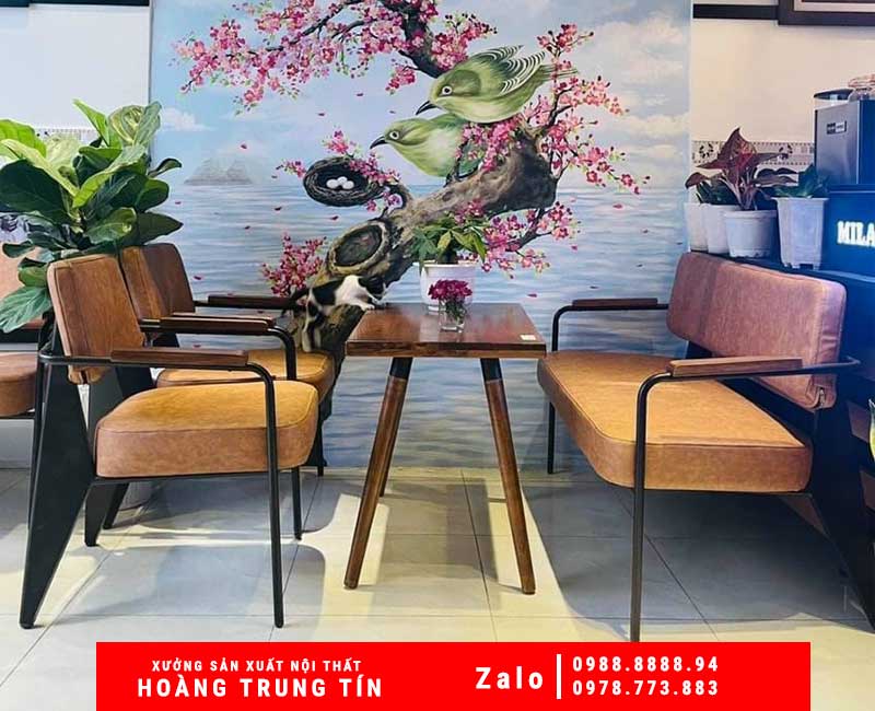 Bộ bàn ghế sofa sắt nệm HTT-02