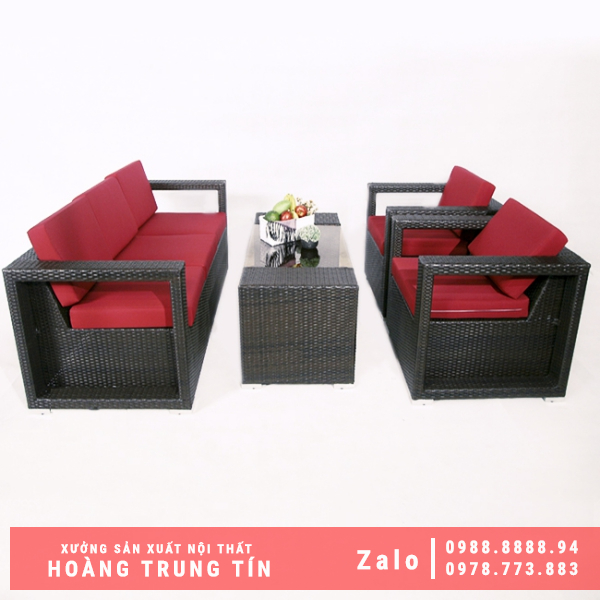 Bộ Sofa Nhựa Giả Mây Cao Cấp, Giá Tổt