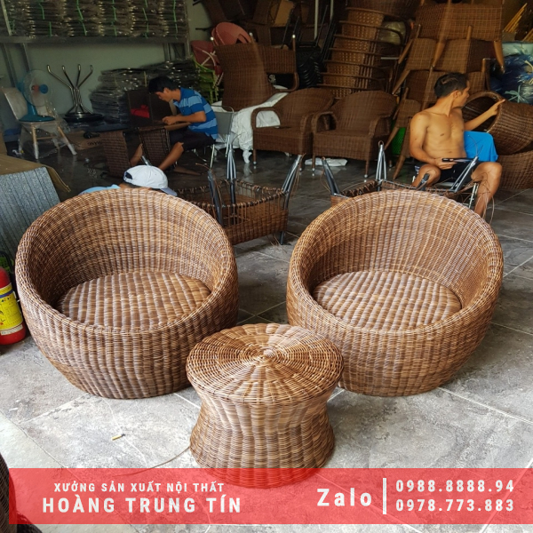 Bộ sofa nhựa giả mây (9)