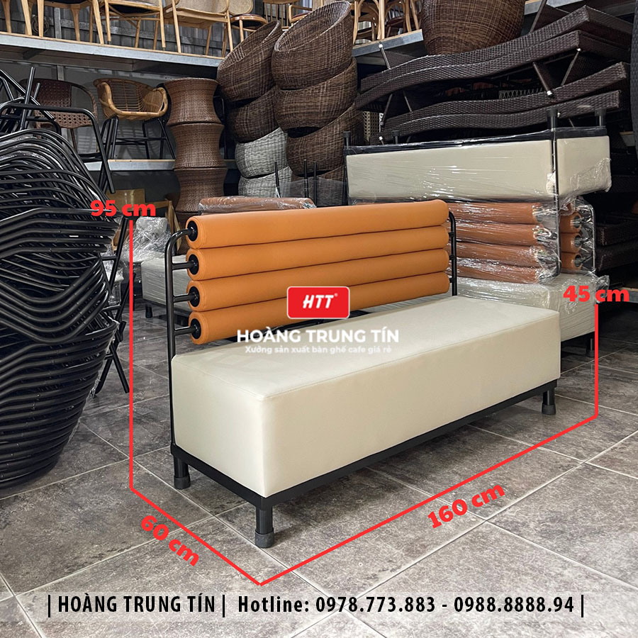 Sofa sắt nệm cafe HTT01