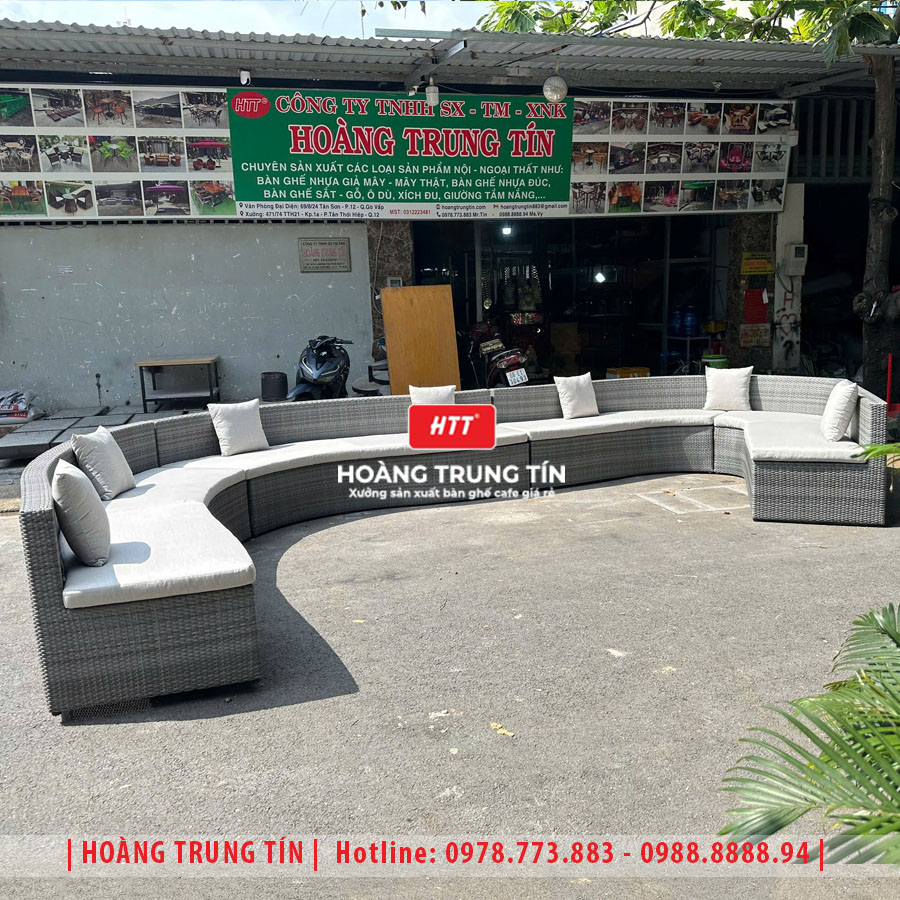 Sofa đan nhựa giả mây HTT088