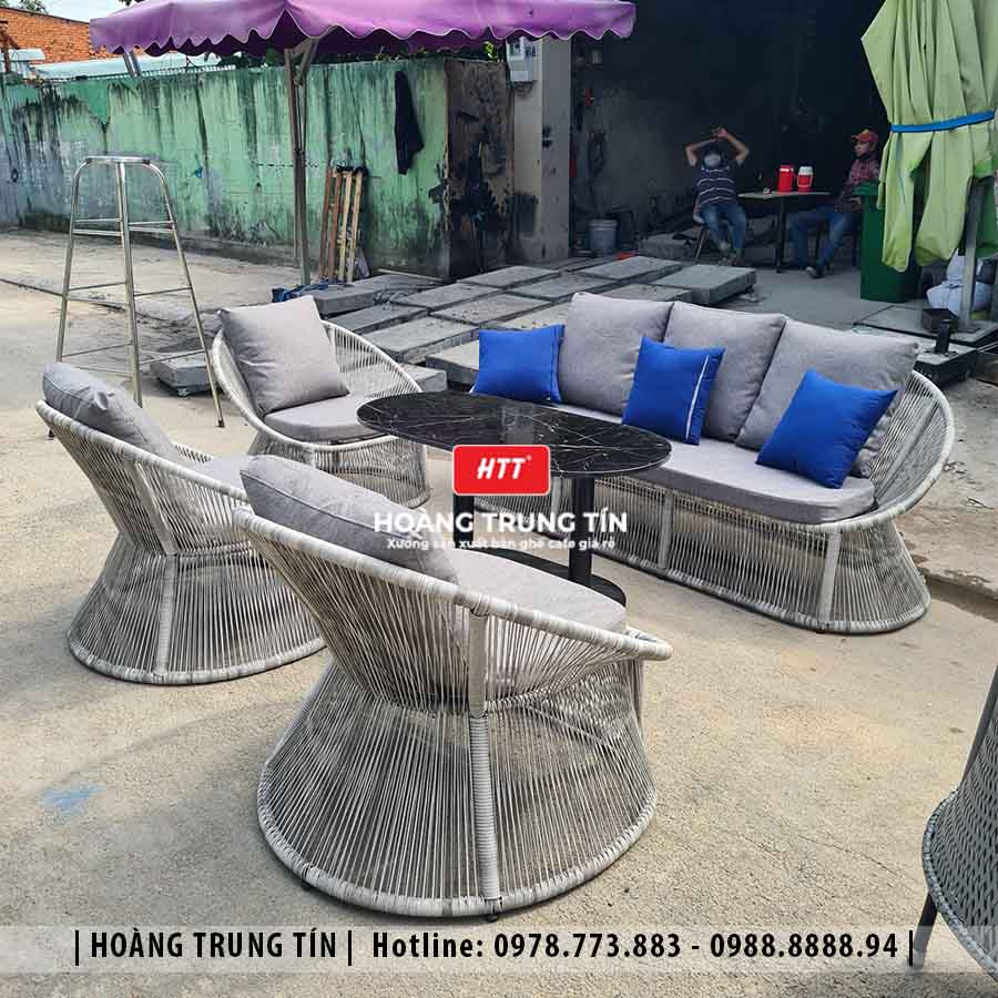 Sofa đan nhựa giả mây HTT082