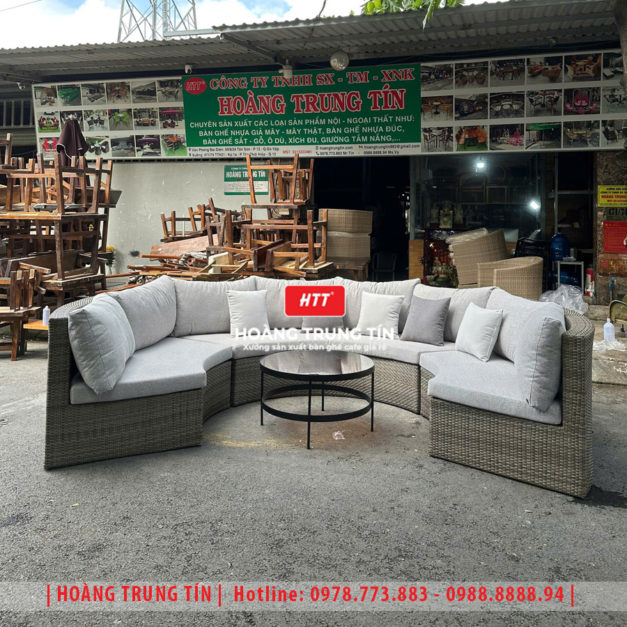 Sofa đan nhựa giả mây HTT39