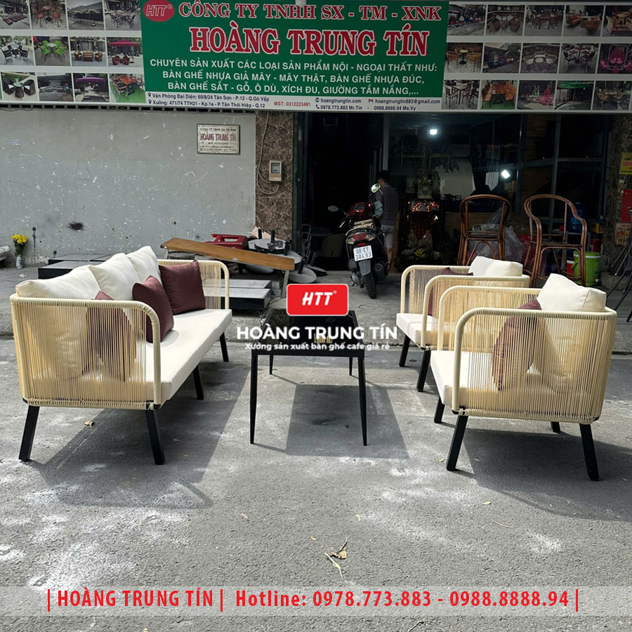 Sofa đan nhựa giả mây HTT086
