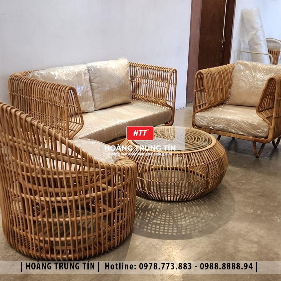 Sofa đan nhựa giả mây HTT078